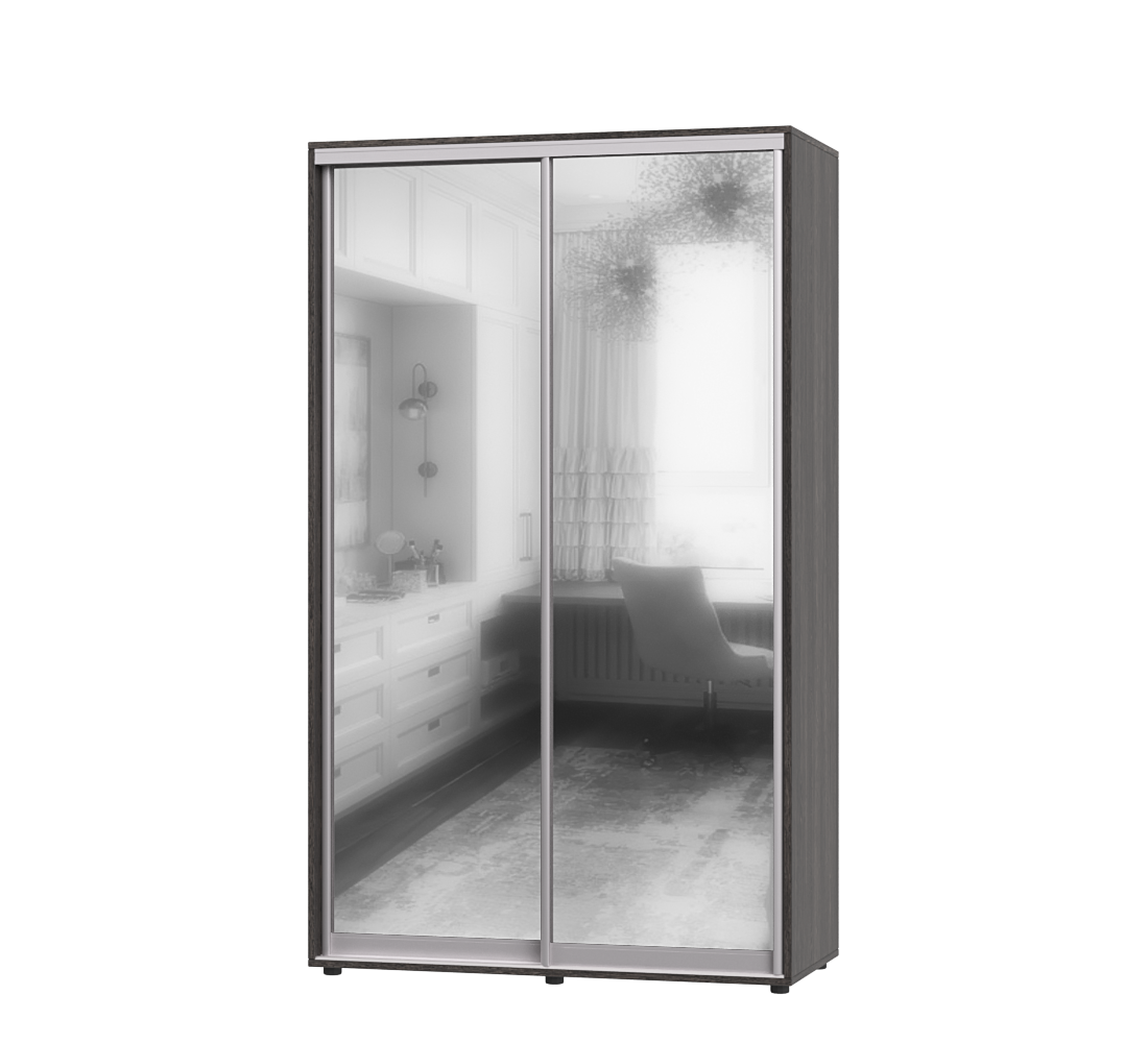 Шафа-купе з двома дверима Еверест ШК-01 130х60х220 см Венге Аруша (06899)