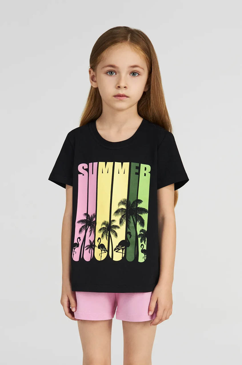 Пижама детская для девочек Ellen SUMMER 2070/03/03 122 см Черный Пижама детская для девочек Ellen SUMMER 2070/03/03 122 см Черный