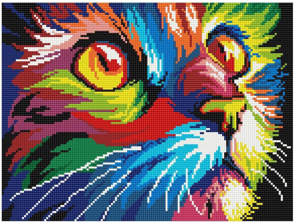 Алмазная мозаика на подрамнике Никитошка Радужный кот 30x40 см (EJ564)
