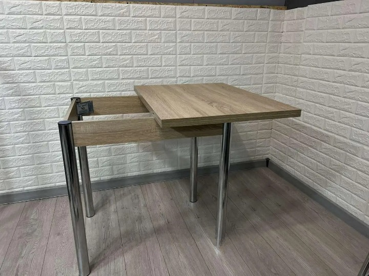 Обідній стіл Оскар розкладний 60х80/80х120х75 см Трюфель/Білий (28374285) - фото 3 Обідній стіл Оскар розкладний 60х80/80х120х75 см Трюфель/Білий (28374285) - фото 3