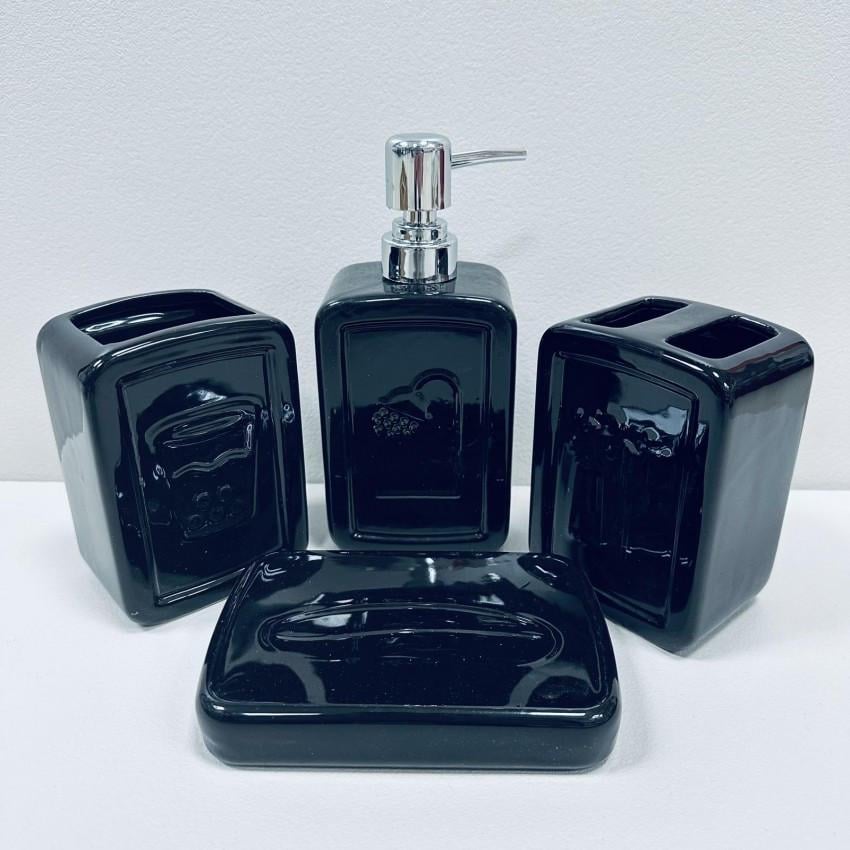 Набір аксесуарів для ванної кімнати Stenson TD00606 4 пр. Чорний (2569001327)