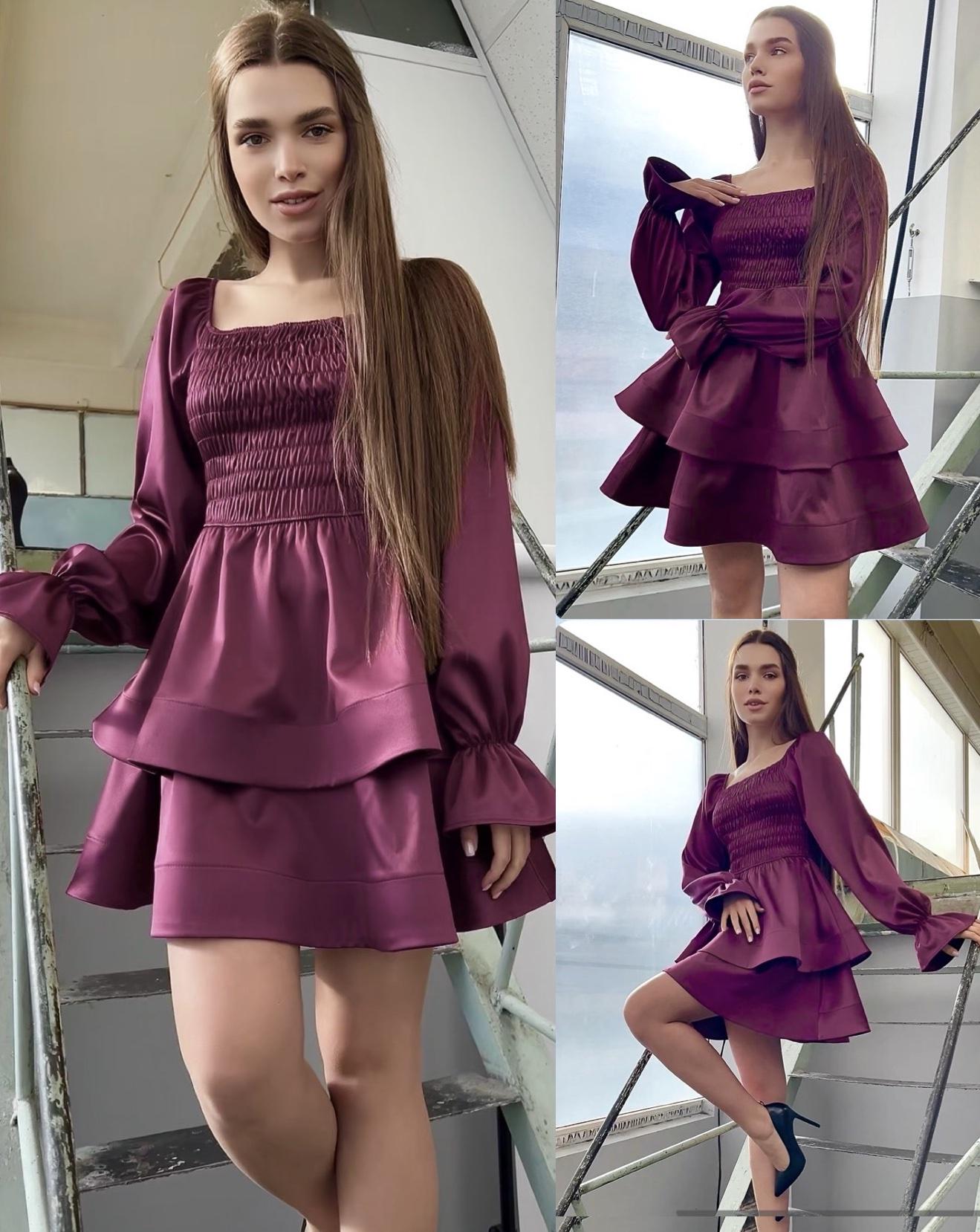 Сукня для дівчинки Ошатна 158 см Бордовий (127360) - фото 2 Сукня для дівчинки Ошатна 158 см Бордовий (127360) - фото 2