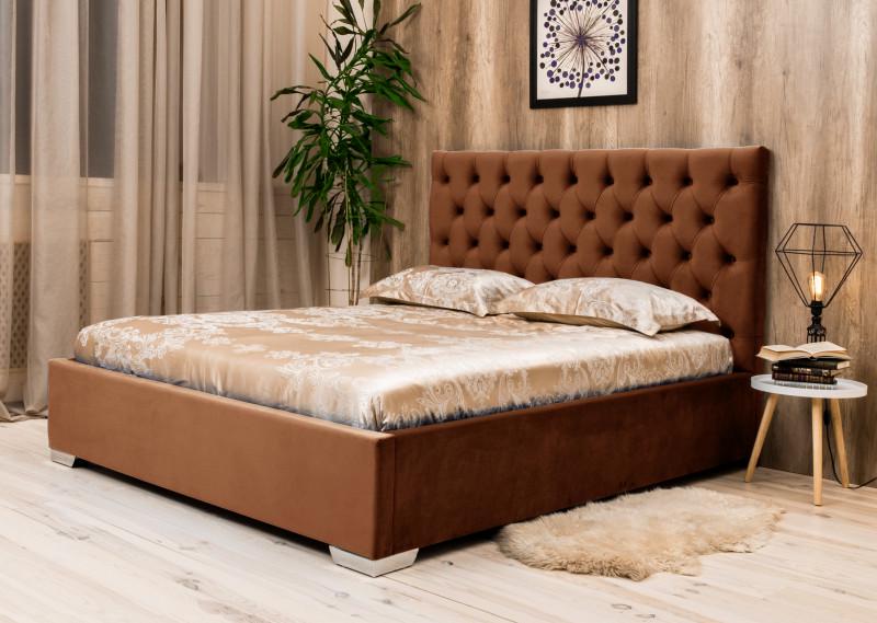 Кровать двуспальная Corners New York 140х190 см мягкая Бежевый (CNY-01217)