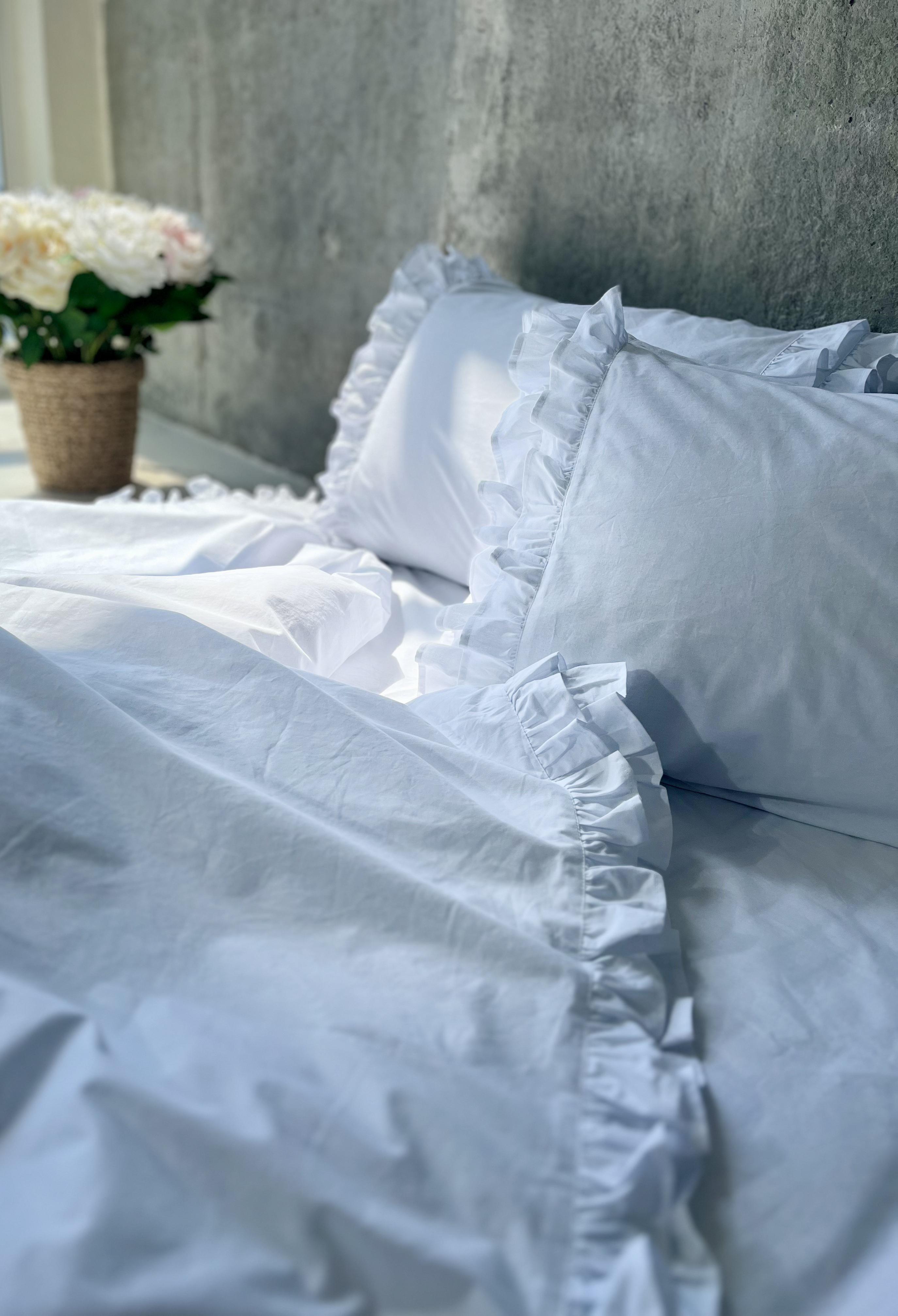 Комплект постельного белья White Dream полуторный с рюшами 155х215 см вареный хлопок Белый (2003/2wR) - фото 8 Комплект постельного белья White Dream полуторный с рюшами 155х215 см вареный хлопок Белый (2003/2wR) - фото 8