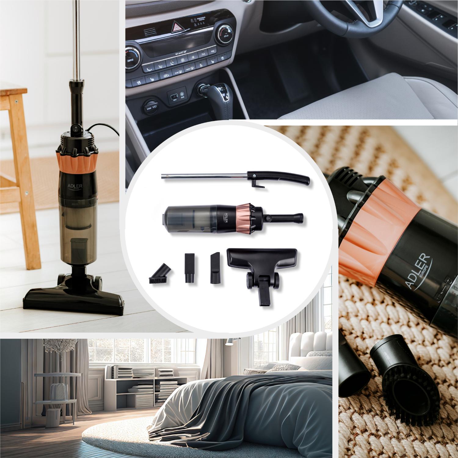 Пылесос контейнерный Adler AD 7049 2в1 НЕРА с насадкой для салона автомобиля 800W 0,8л Black (AD7049) - фото 9