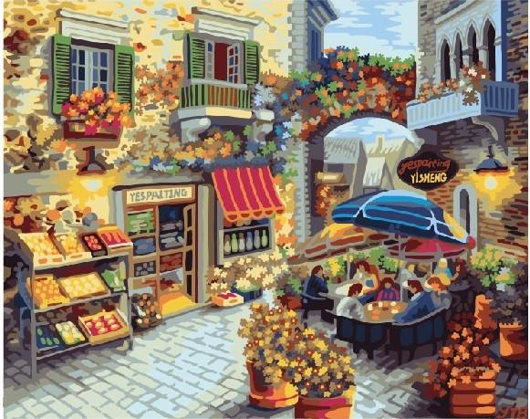 Картина по номерам Brushme "Уютный дворик" 40х50 см (GX8519)