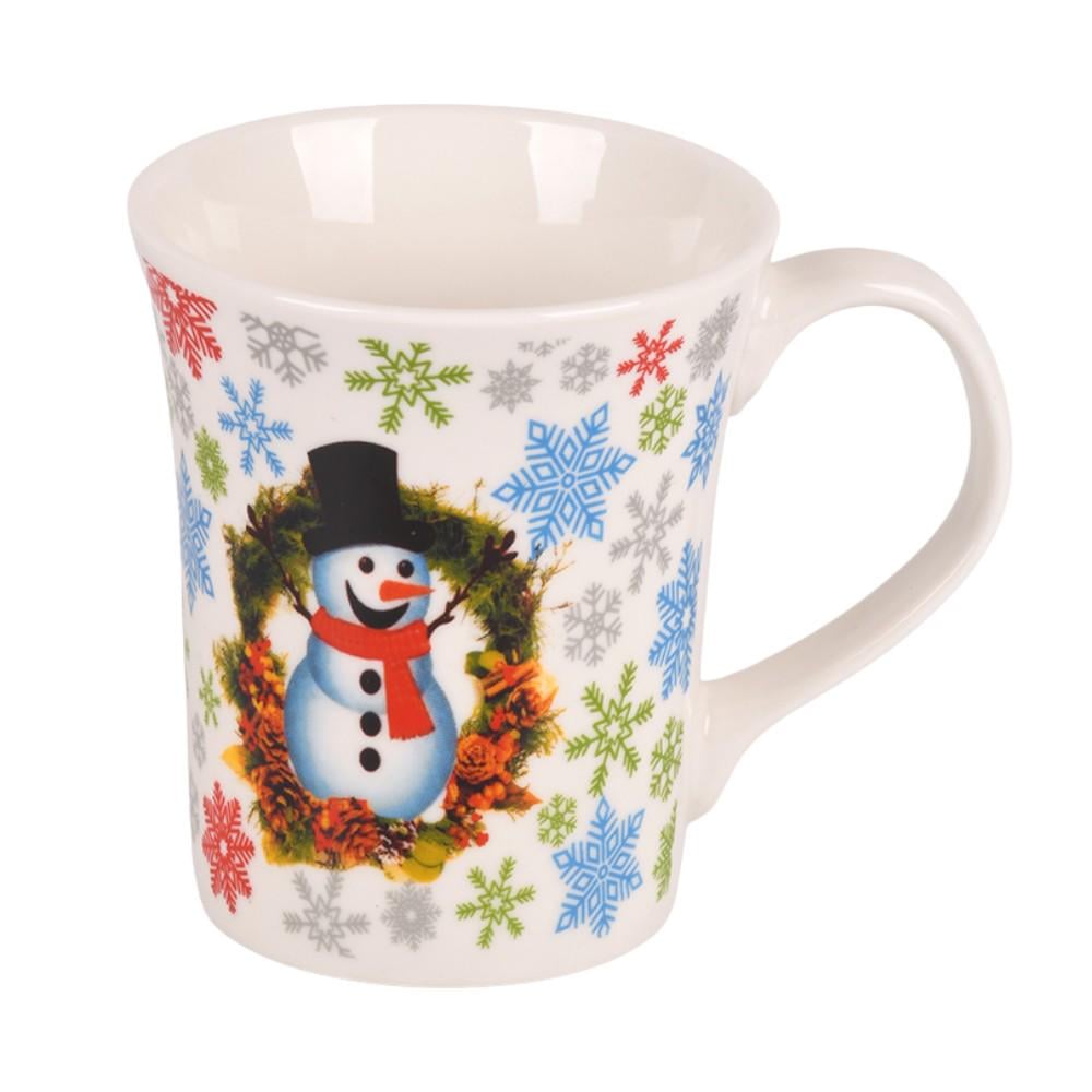 Чашка новогодняя Snowman R35758 360 мл Белый (30492182)
