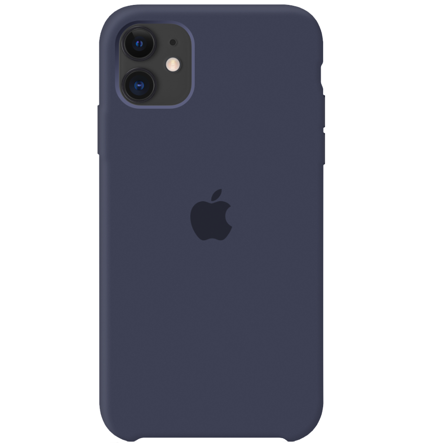 Силиконовый чехол накладка Apple Silicone Case for iPhone 11, Midnight Blue (HC) (A)