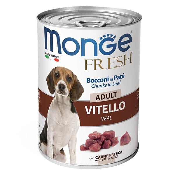 Корм для собак влажный Monge Dog Wet FRESH телятина 400 г (000025676)