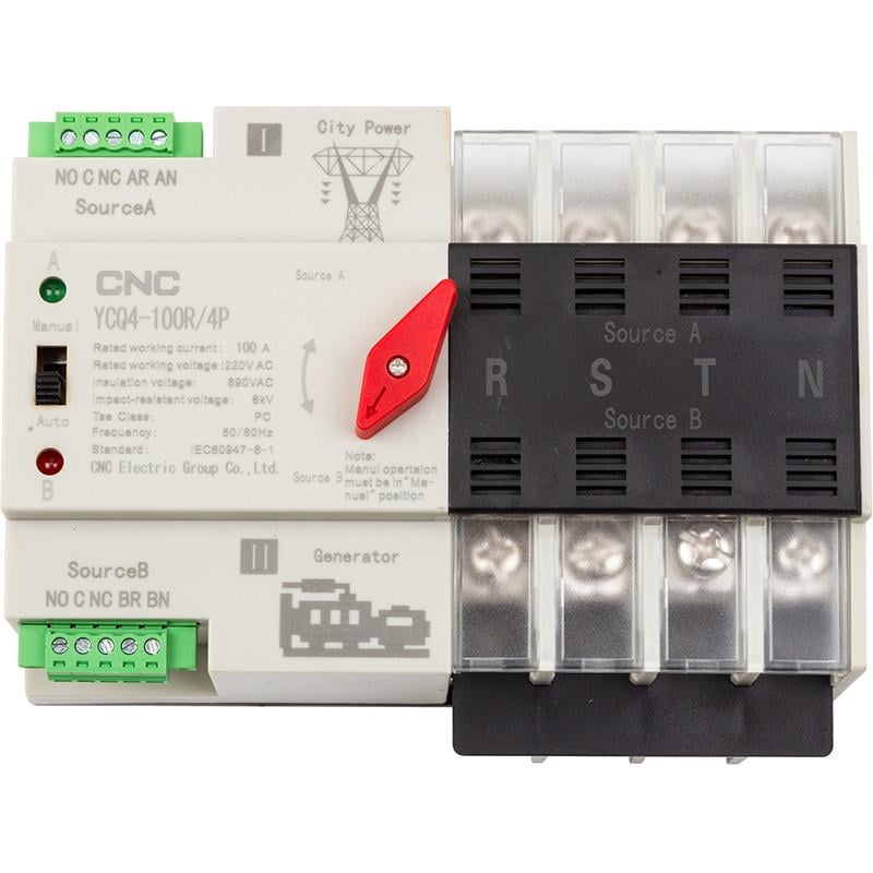 Переключатель автоматический CNC YCQ4-100R/4P 220V 100A