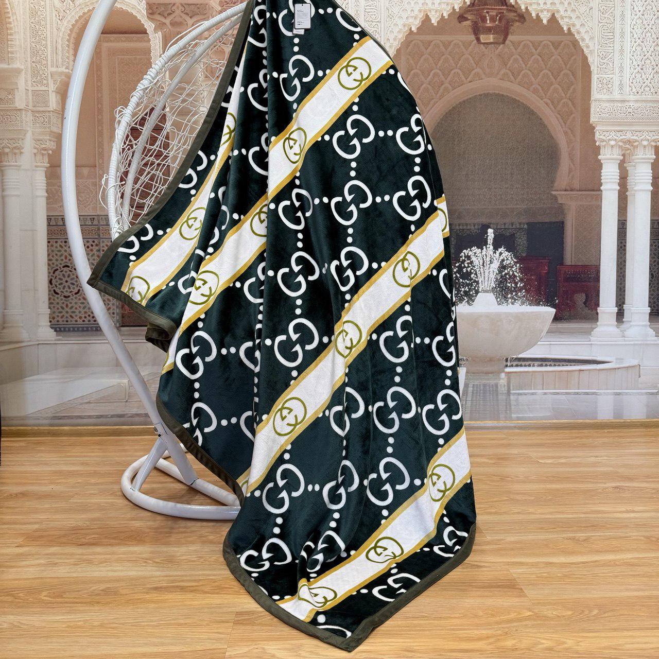 Плед-покрывало двустороннее Koloco Велюр 150x200 см Разноцветный (07-107-15)