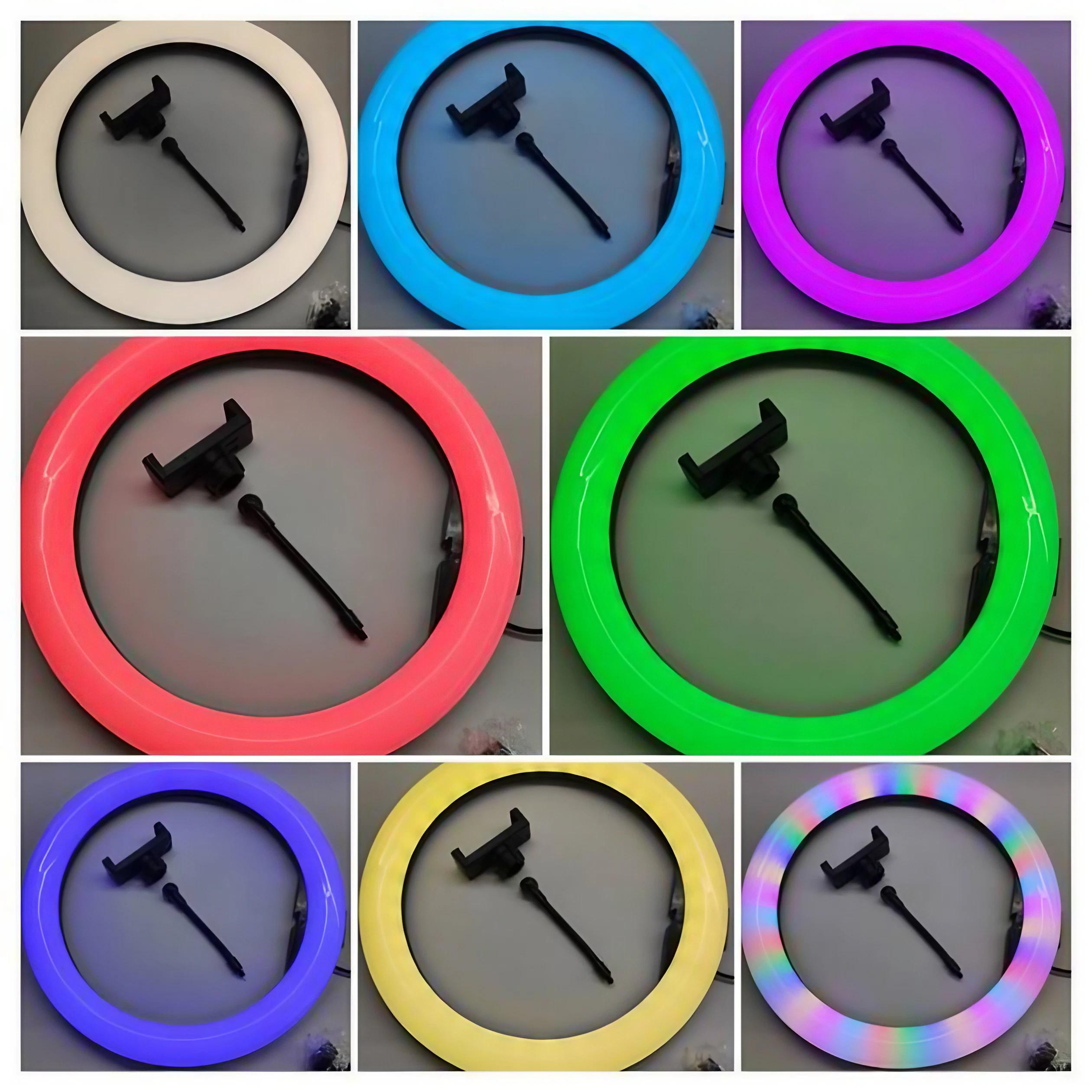 Кольцевая лампа светодиодная 3D RGB двухсторонняя 26 см (jmx26042) - фото 8 Кольцевая лампа светодиодная 3D RGB двухсторонняя 26 см (jmx26042) - фото 8