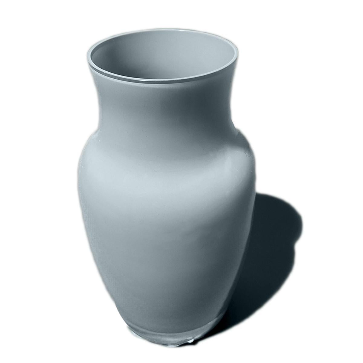 Ваза цветочная стеклянная BRC Studio 12x21 см Голубой (6510)