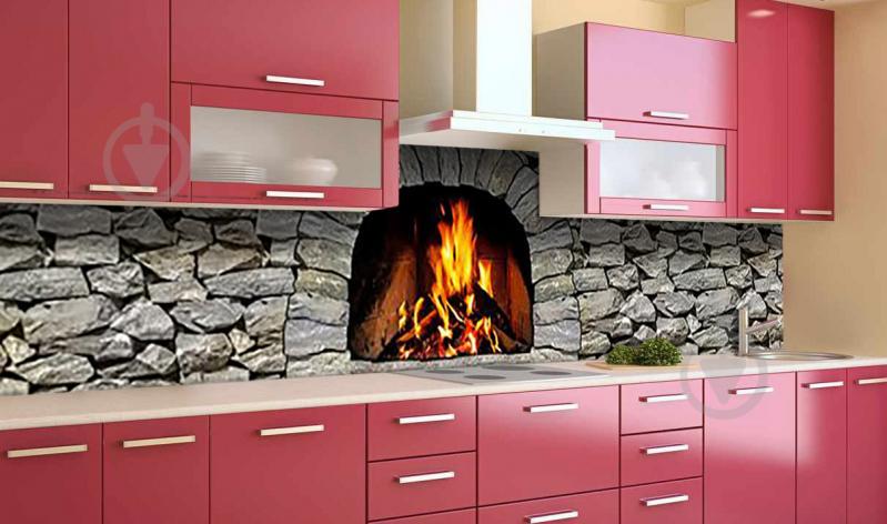 Наклейка виниловая кухонный фартук Zatarga "Очаг" 600х2500 мм Наклейка виниловая кухонный фартук Zatarga "Очаг" 600х2500 мм