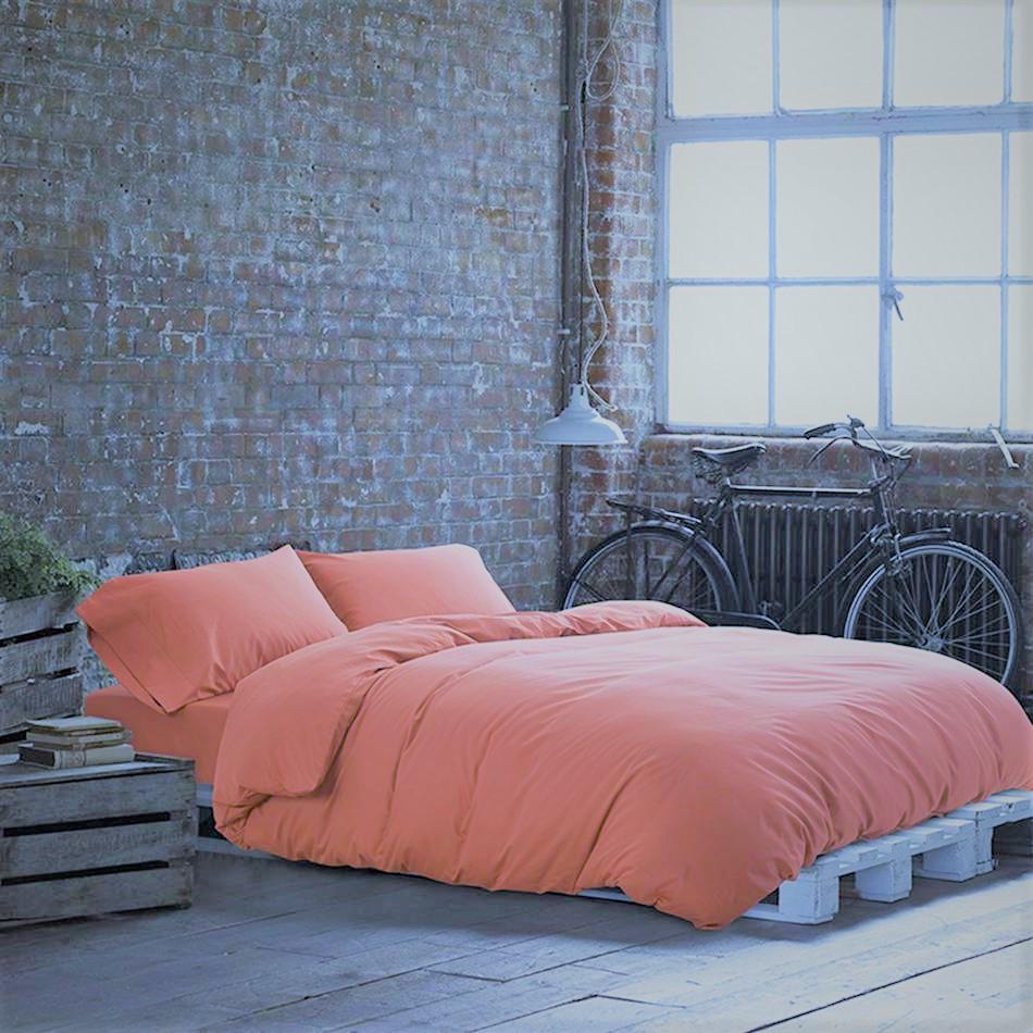 Постельное белье поплин Lux Персиковый