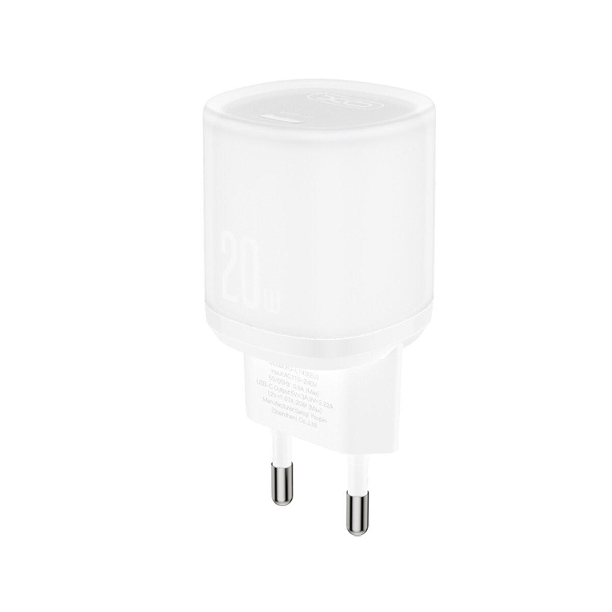 Зарядное устройство для Xo L143 PD20 W Single USB-C Белый Зарядное устройство для Xo L143 PD20 W Single USB-C Белый