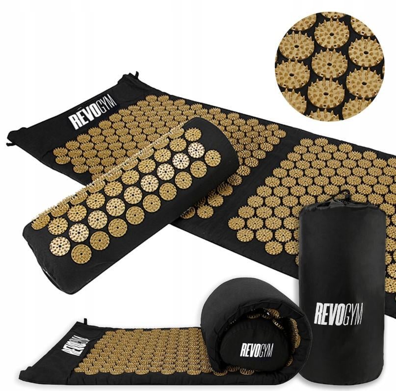 Масажний акупунктурний килимок з подушкою AKUMATA SHARK від болю в спині Gold (id_1197) - фото 12