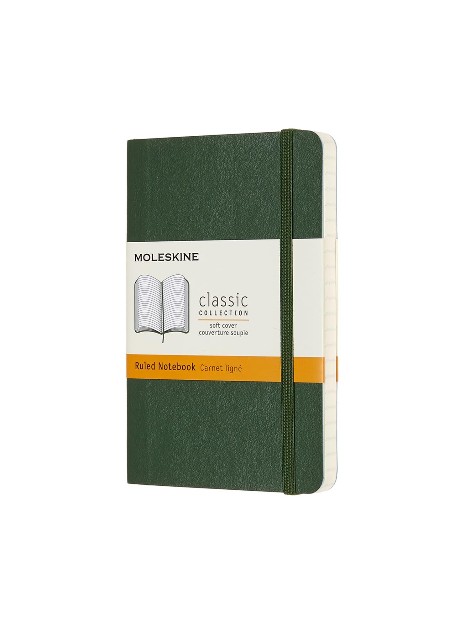 Записная книжка Moleskine Classic карманная линейка мягкая Миртовый/Зеленый (QP611K15)