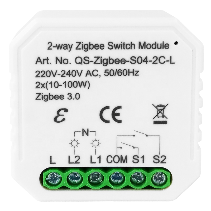 Умный выключатель Tervix Pro Line ZigBee Switch 2 клавиши без нуля (433141) - фото 1