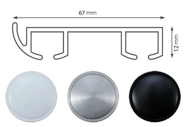 Карниз потолочный алюминиевый усиленный двухрядный DS-2 345 см Сталь - фото 2