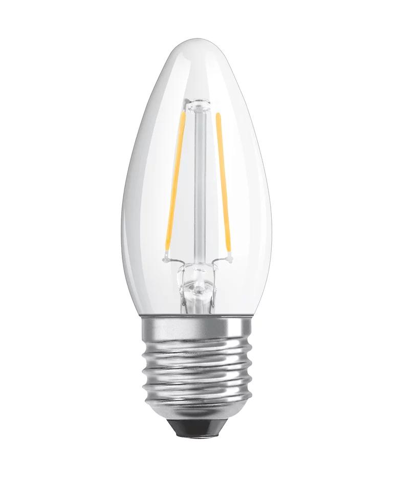 Лампа світлодіодна філаментна Osram LED CL свічка 4,8W 220V 470lm 2700K E27 DIM 35х95 мм (4058075446878) - фото 2