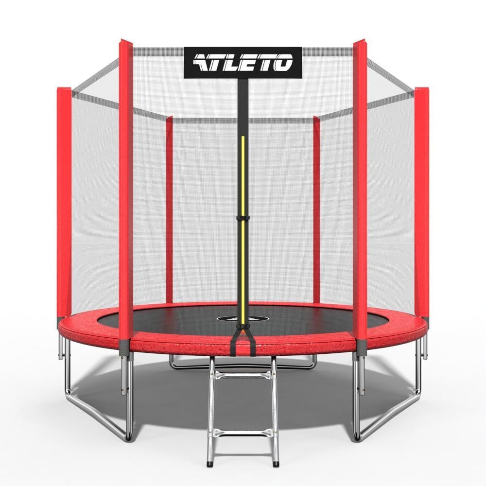 Батут дитячий Atleto з сіткою та драбинкою 312 см Червоний (42400474)