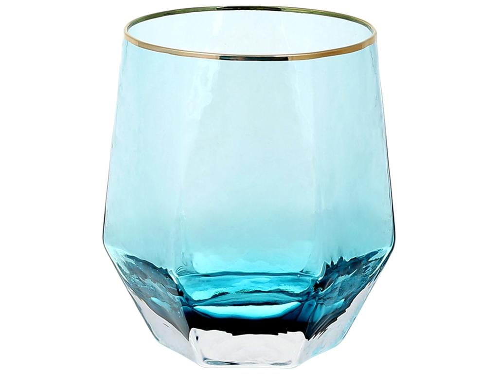 Стакан с золотым кантом Monaco 450 мл Ледяной голубой (BDI-579-232.)