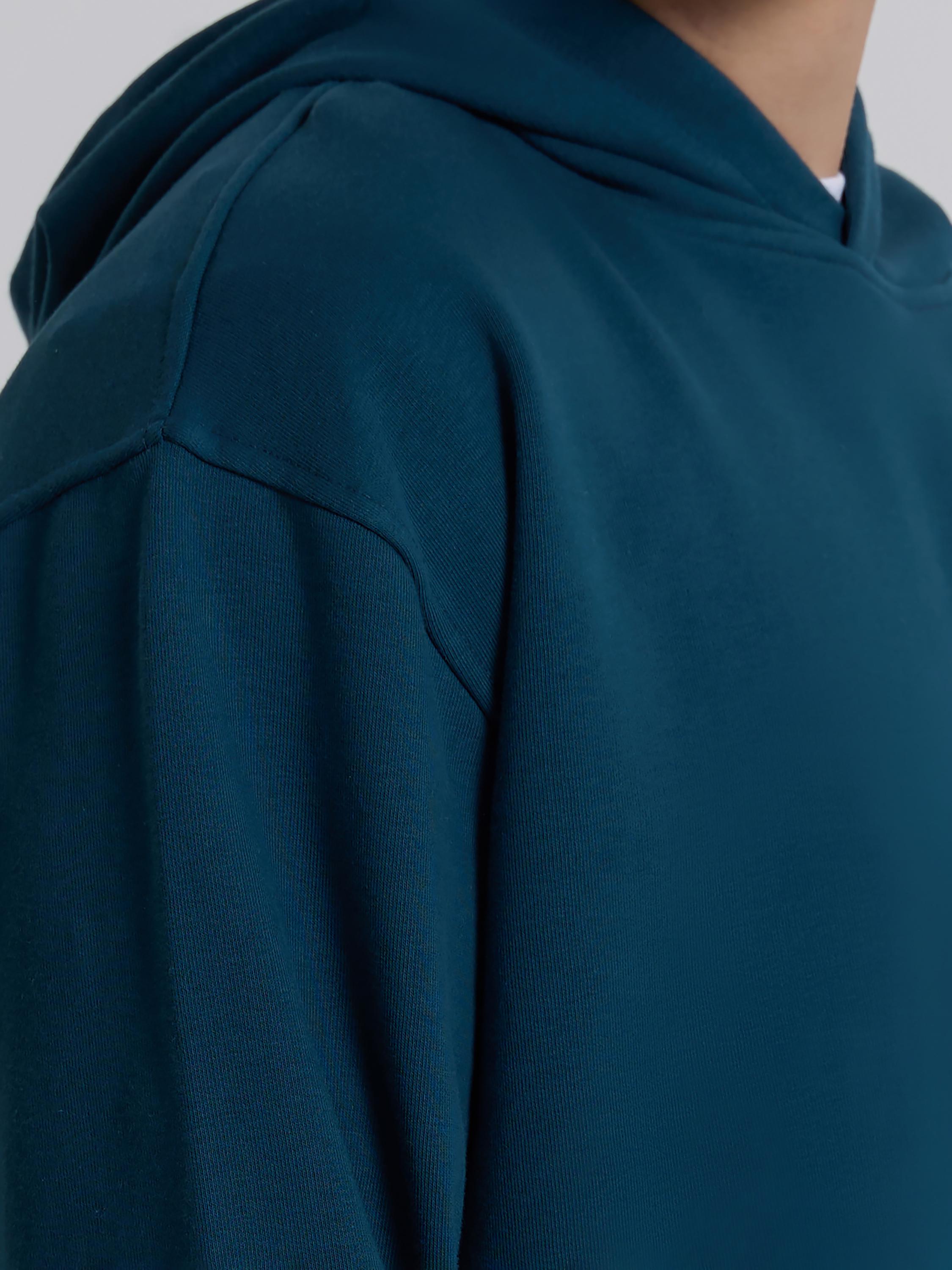 Худі чоловічий без кишені ROZA 240619 XS Синьо-зелений (4824005723681) - фото 6 Худі чоловічий без кишені ROZA 240619 XS Синьо-зелений (4824005723681) - фото 6