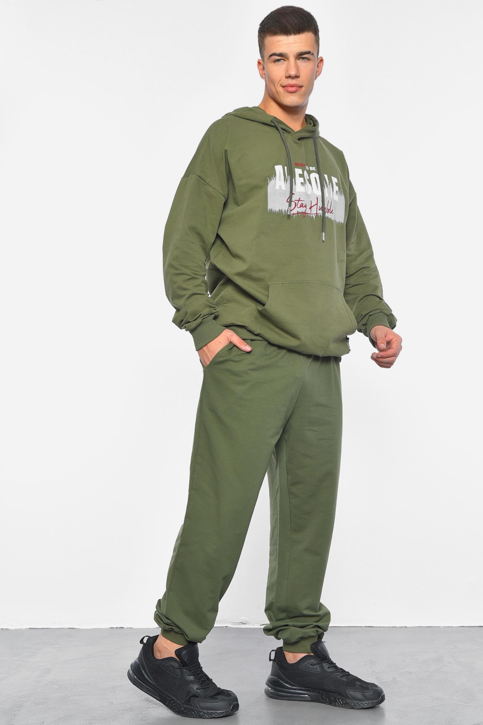 Спортивний костюм чоловічий XL Хакі (189758) - фото 2