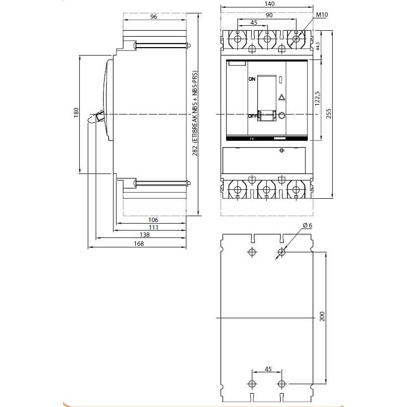 Автоматичний вимикач силовий ETI 400A 36 kA 3 полюси NBS-E 400/3L LCD 400A 3P 004673115 (57061) - фото 3 Автоматичний вимикач силовий ETI 400A 36 kA 3 полюси NBS-E 400/3L LCD 400A 3P 004673115 (57061) - фото 3