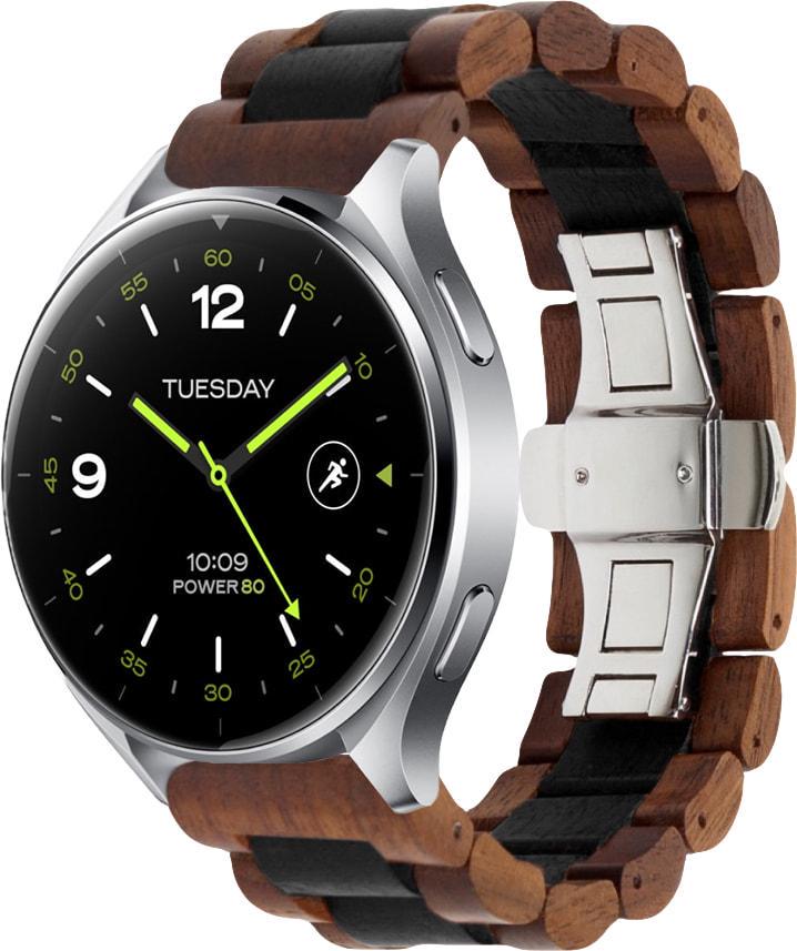 Ремешок деревянный WoodLock для Xiaomi Watch 2/2 Pro Black Brown (37176-26)
