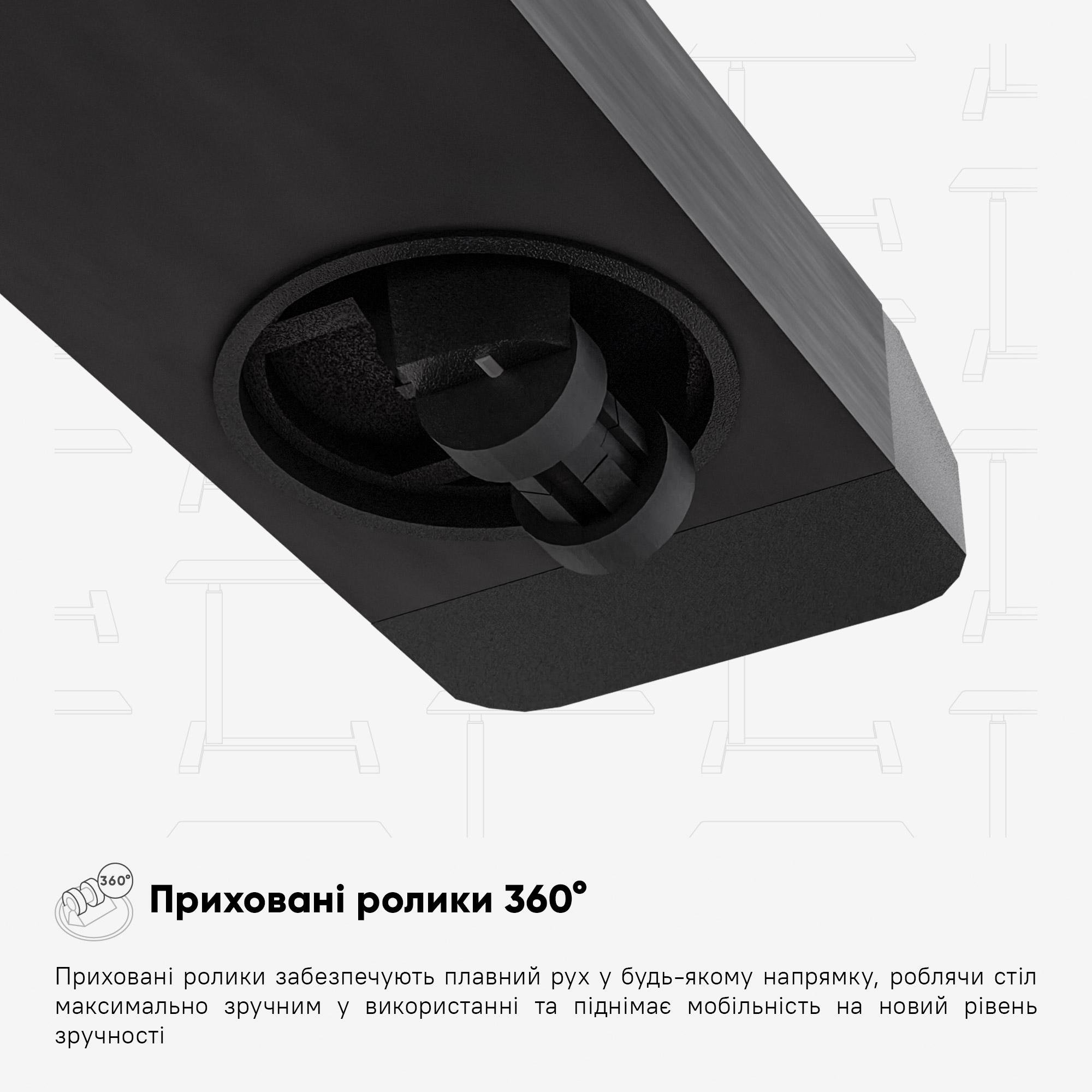 Комп'ютерний стіл приставний Hommex Mobidesk Duo USB із регулюванням висоти Black - фото 13