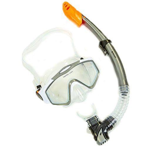 Набор для плавания Zelart M153-SN124 пластик Черно-серый (60363065)