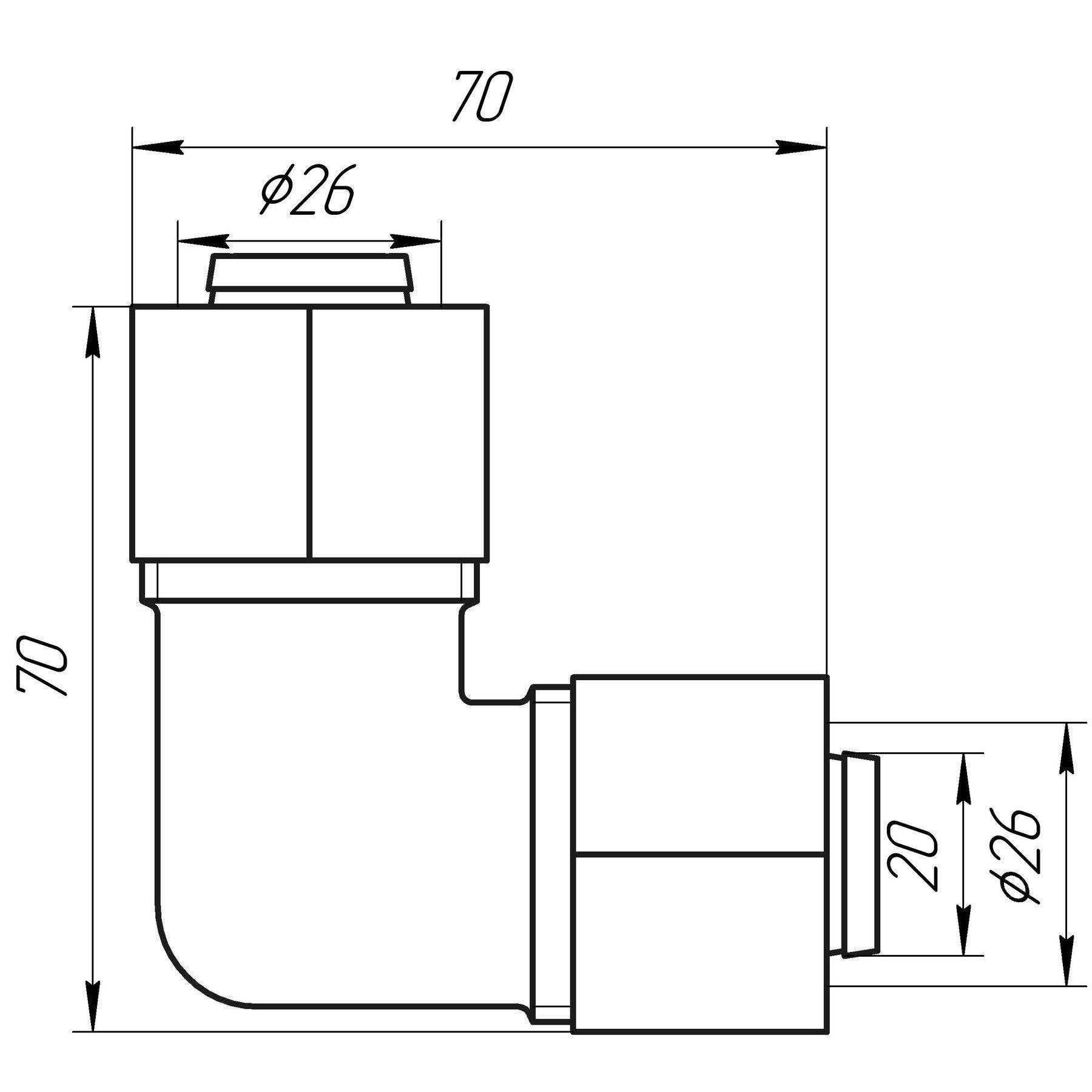 Угольник промежуточный APE ITALY 751 L 26x26 мм (30364080) - фото 4 Угольник промежуточный APE ITALY 751 L 26x26 мм (30364080) - фото 4