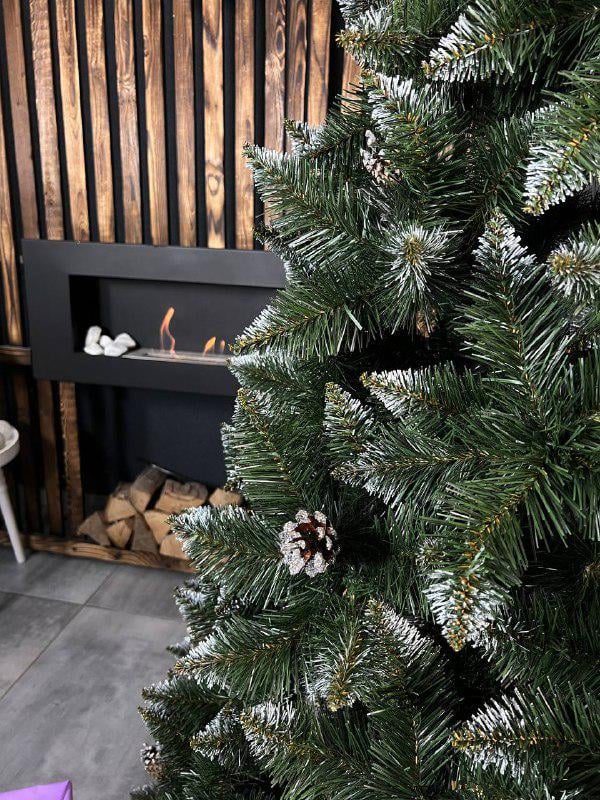 Штучна ялинка засніжена Гранделла з шишками 2,2 м Зелений (YNK081730) - фото 3 Штучна ялинка засніжена Гранделла з шишками 2,2 м Зелений (YNK081730) - фото 3