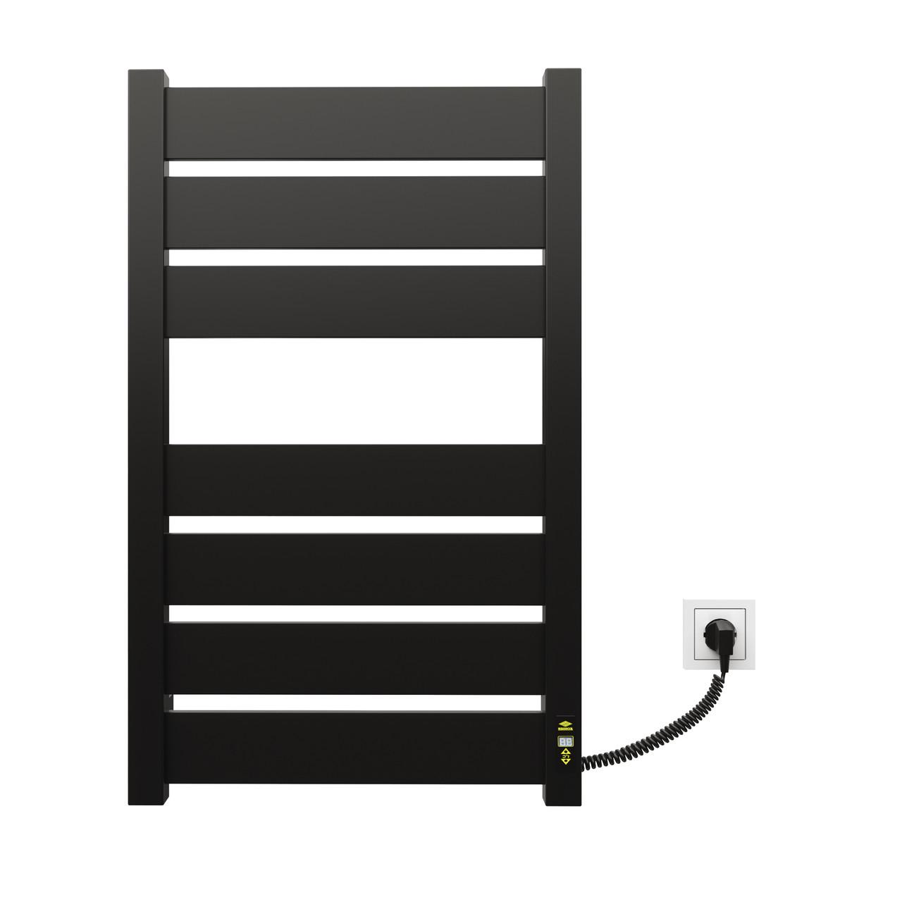 Полотенцесушитель электрический KOSSER Волс ER с таймером 800х500 мм Черный - фото 2 Полотенцесушитель электрический KOSSER Волс ER с таймером 800х500 мм Черный - фото 2