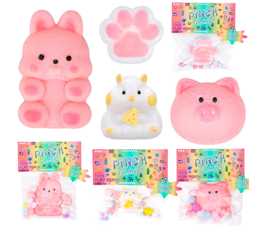 Набор игрушек антистресс Сквиши Лапка котика/свинка/хайка/хомяк 4 шт. (22438) Набор игрушек антистресс Сквиши Лапка котика/свинка/хайка/хомяк 4 шт. (22438)