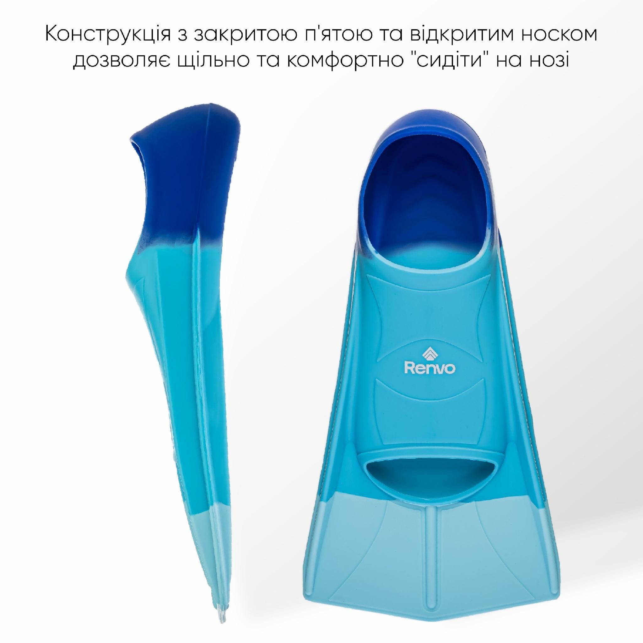 Ласты короткие для тренировки в бассейне Renvo Frio с закрытой пяткой р. 24-26 Разноцветный (SF100-06 24-26) - фото 3 Ласты короткие для тренировки в бассейне Renvo Frio с закрытой пяткой р. 24-26 Разноцветный (SF100-06 24-26) - фото 3