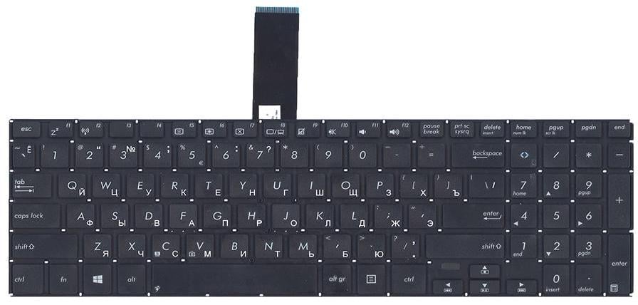 Клавиатура для ноутбука Asus R553/R553LB матовая (0KNB0-610BRU00)