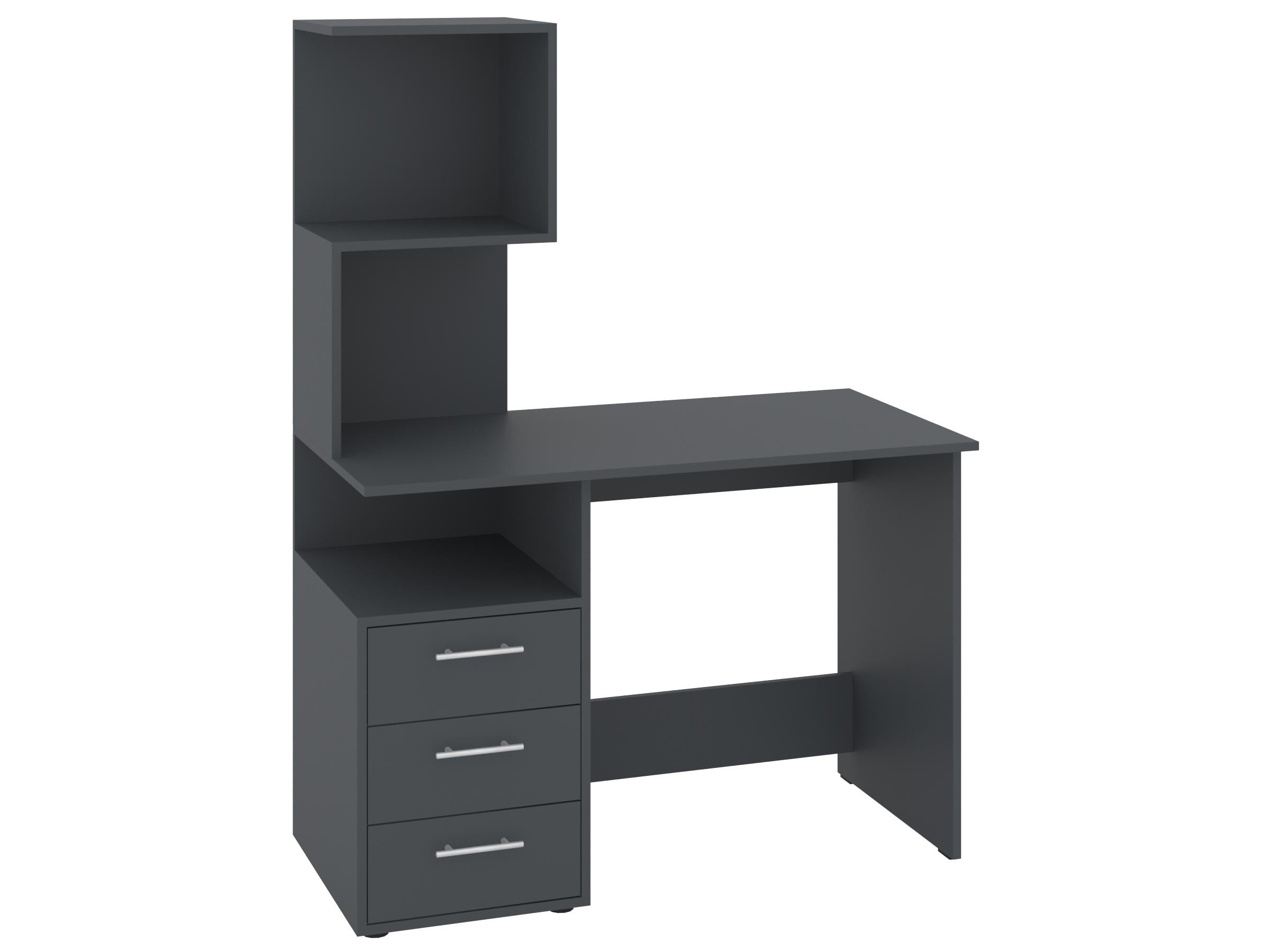 Письменный стол PEHOTIN Вираж 110х55х75/148,5 см Антрацит (PN-101304)