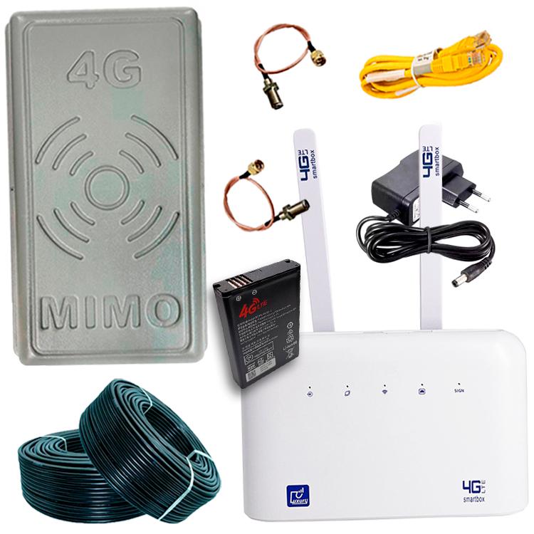 Комплект для інтернету 4G Luxury B612 Pro/Антена MІМО 17 дБ/Акумулятор 5000 mAh (156)