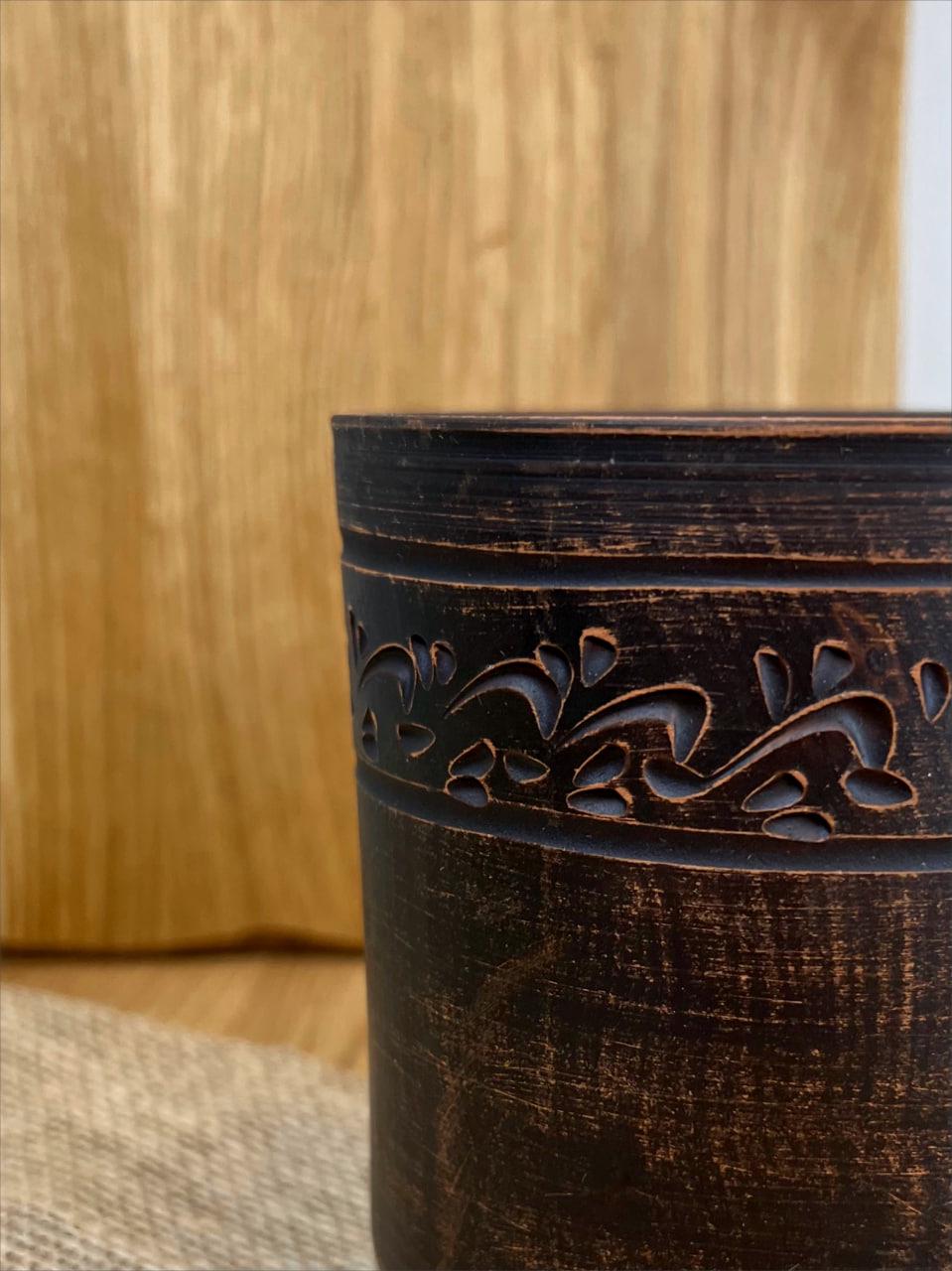 Кружка пивная керамическая глиняная резная декор 1 л (3000-4) - фото 6 Кружка пивная керамическая глиняная резная декор 1 л (3000-4) - фото 6