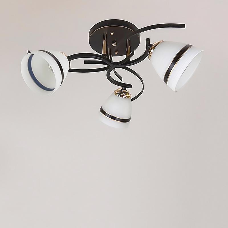 Люстра стельова Light HouseSRS-16245/3 BK FG на три лампи Чорний/Золото