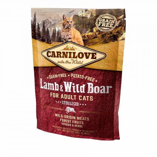 Корм для кошек сухой Carnilove Cat Lamb&Wild Boar Sterilised 400 г (153)