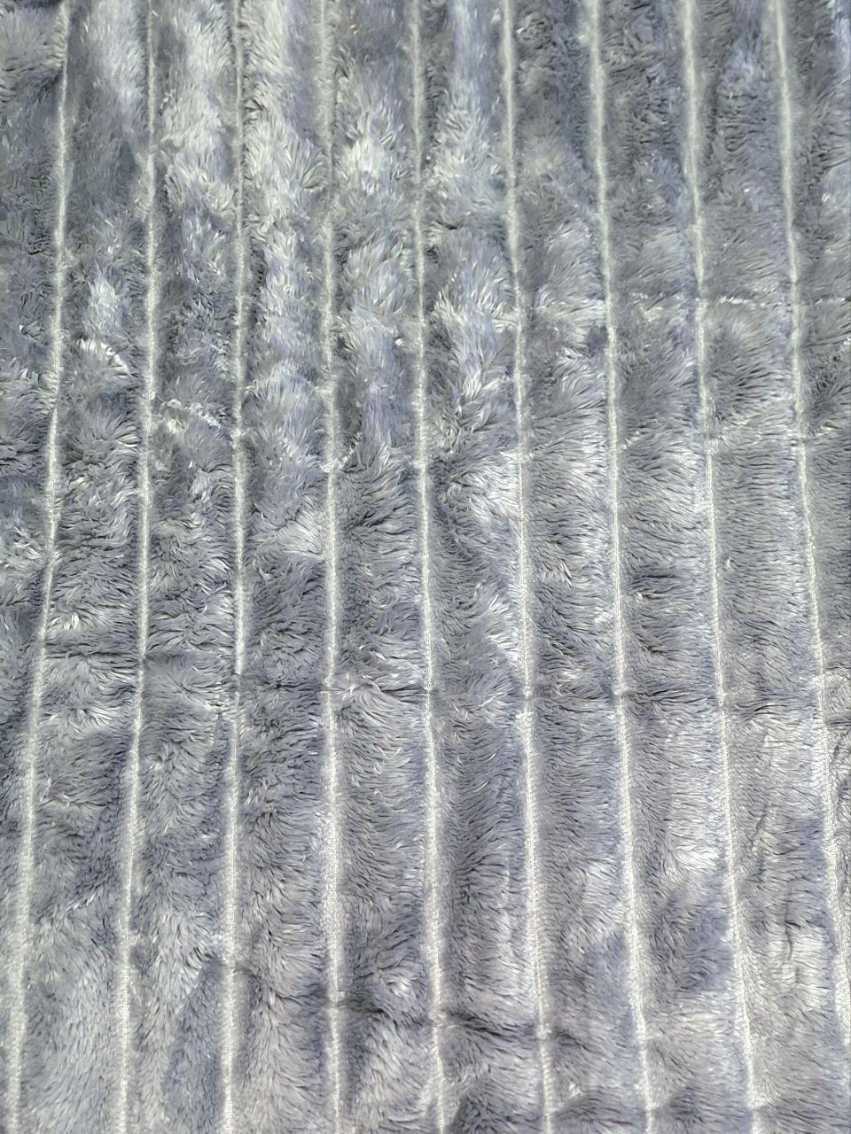 Плед на овчине Шарпей Королевская полоска 200x220 см Серо-голубой (1565) - фото 7 Плед на овчине Шарпей Королевская полоска 200x220 см Серо-голубой (1565) - фото 7