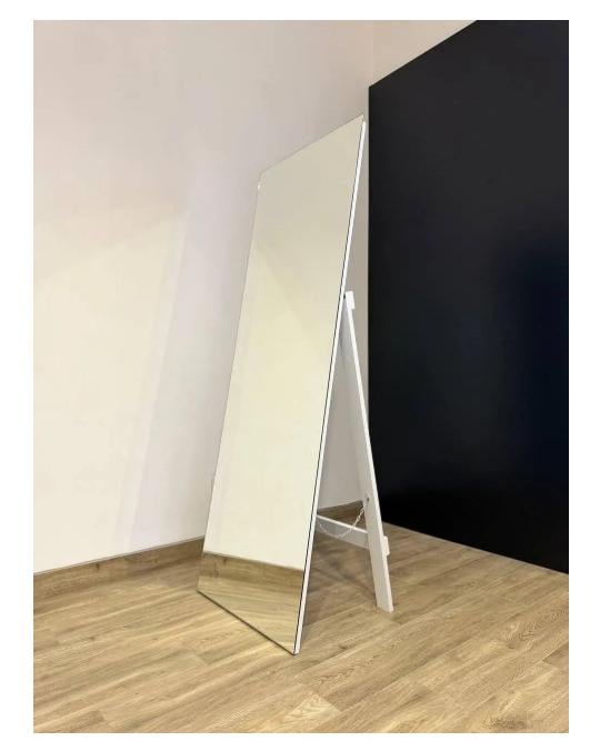 Зеркало безрамное напольное в полный рост на ножке Cut 160х60 см Белый (29067447)