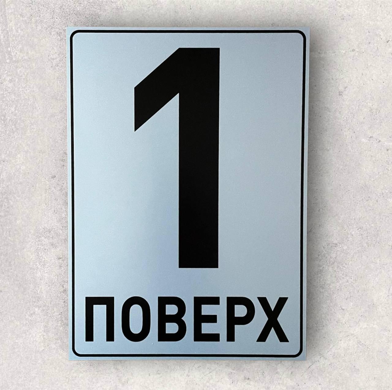 Табличка металлическая "1 поверх" 25x18 см