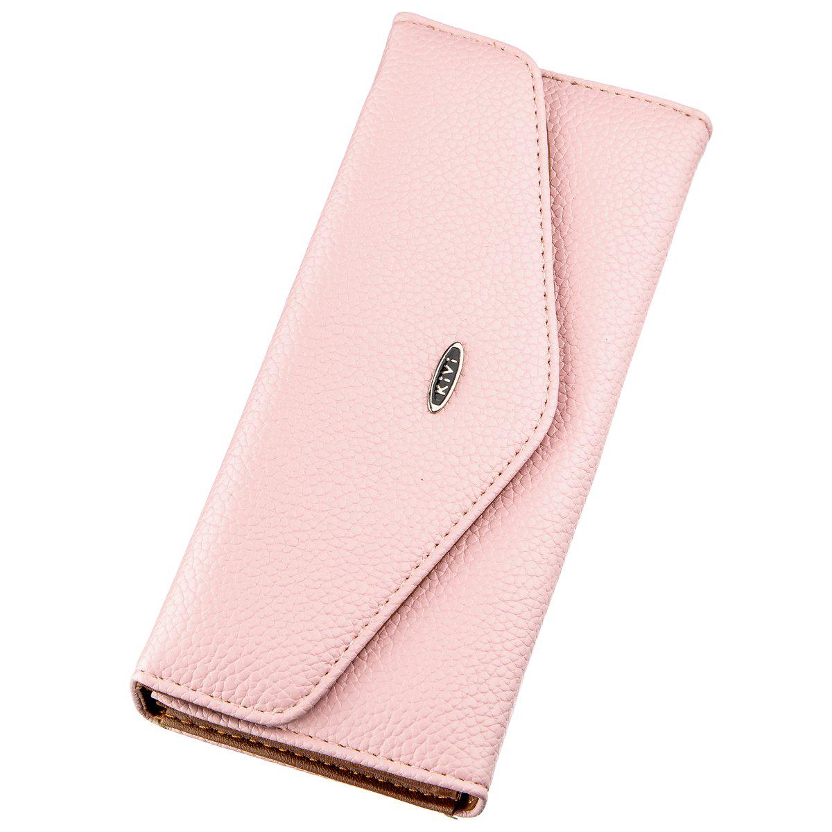 Женский кошелек Kivi-Wallet 19064 кожаный Розовый