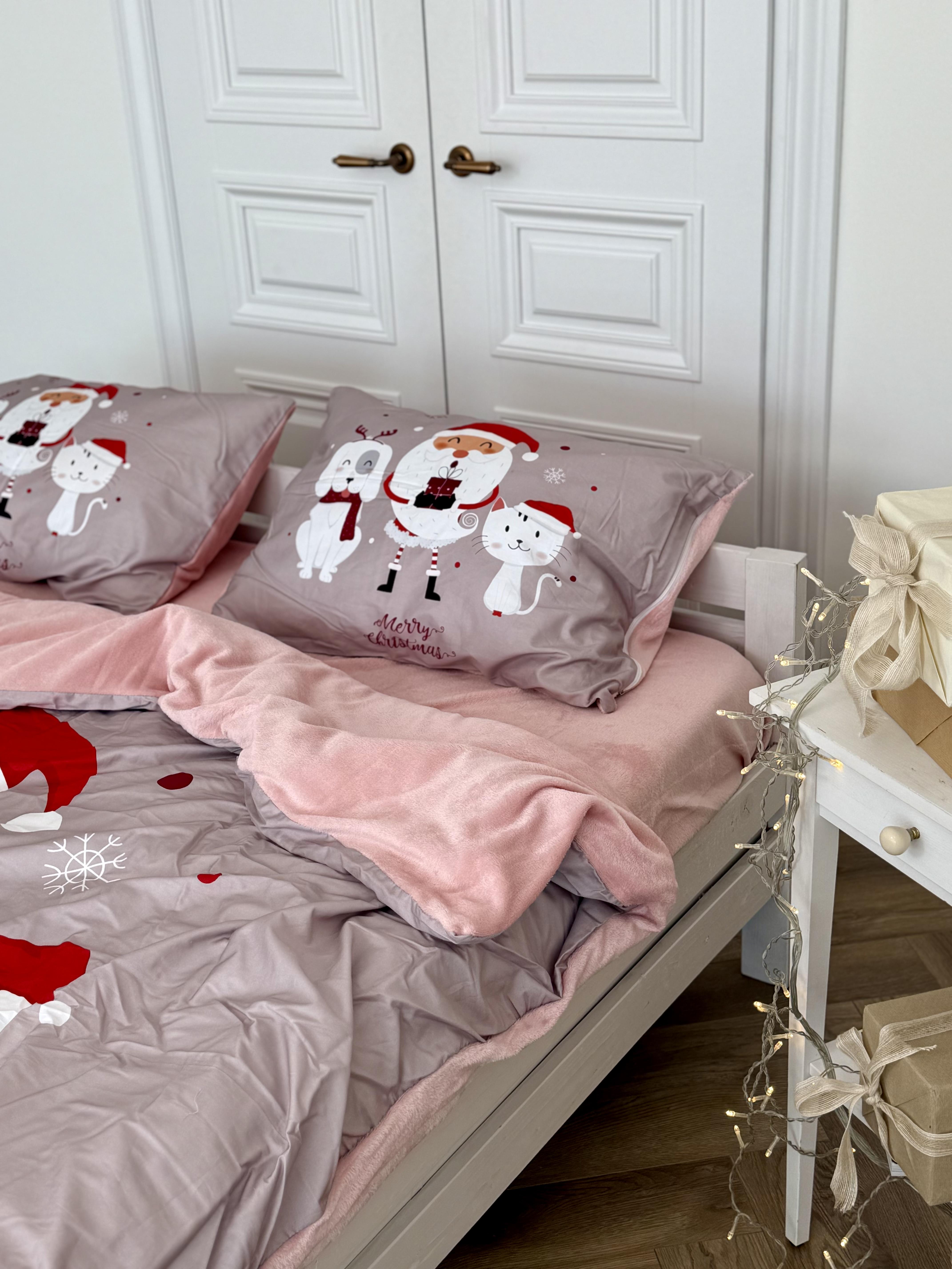 Комплект постельного белья Праздничный Зверополис плюш/сатин полуторный/наволочки 50х70 см (9016) - фото 3 Комплект постельного белья Праздничный Зверополис плюш/сатин полуторный/наволочки 50х70 см (9016) - фото 3