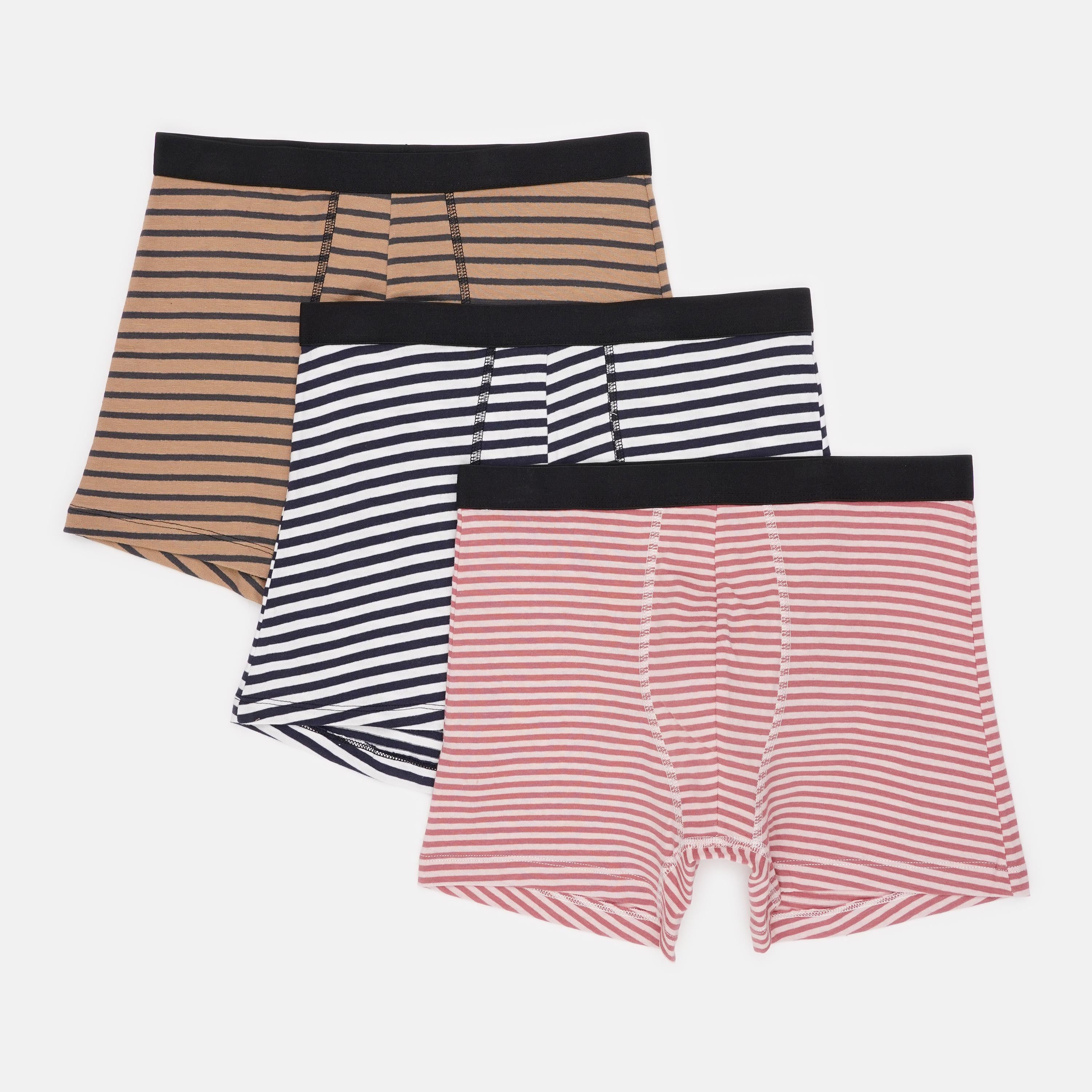 Труси Cupshe Collection Смужка 3 шт. M Бежево-синій (14380928511)